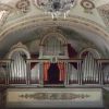 Vista dell'organo a canne della chiesa dell'Addolorata di Gioiosa Ionica 